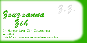 zsuzsanna zih business card